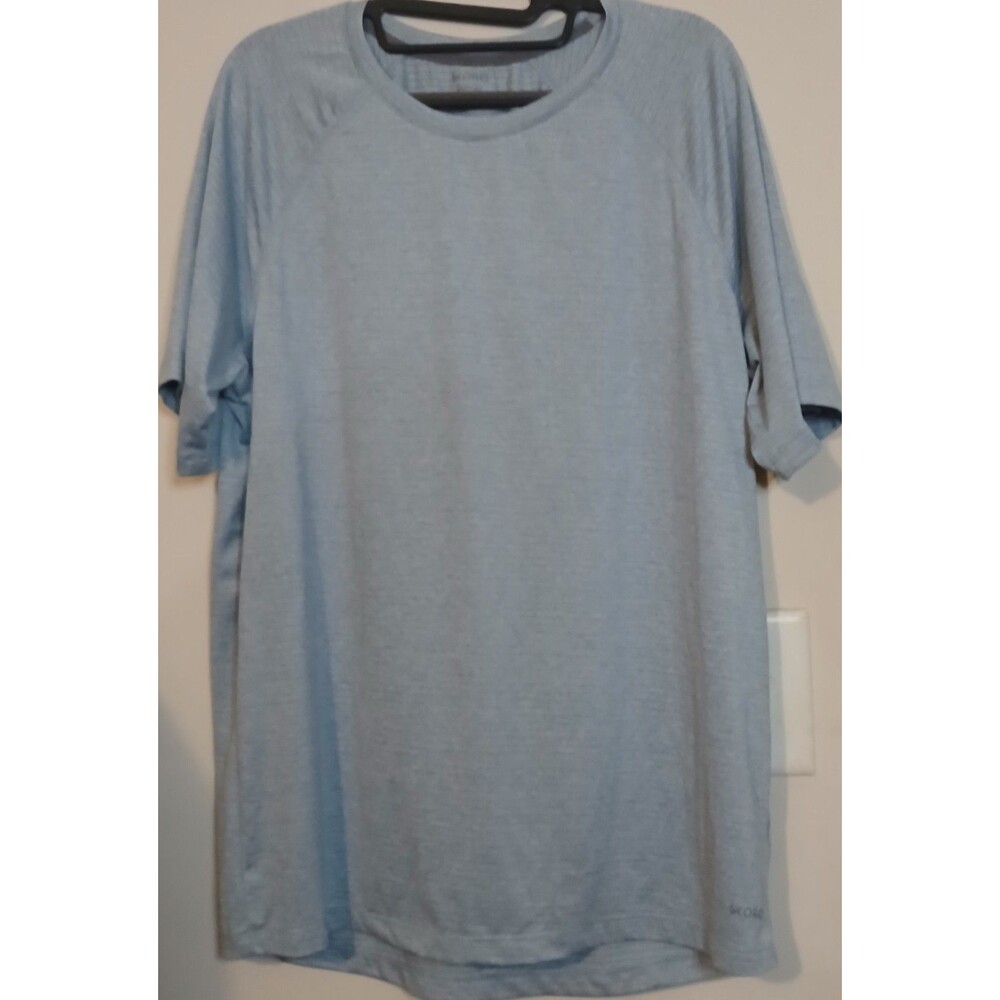Skora Qwick Dry Performance Shirt Mens L Blue Gray Running Athletic Tee